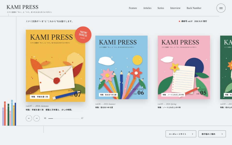 架空ブランド KAMI PRESS のLPのファーストビュー