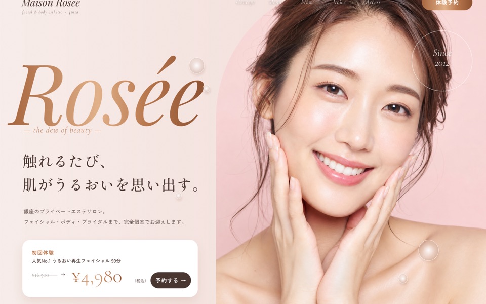 架空ブランド Maison Rosée のLPのファーストビュー